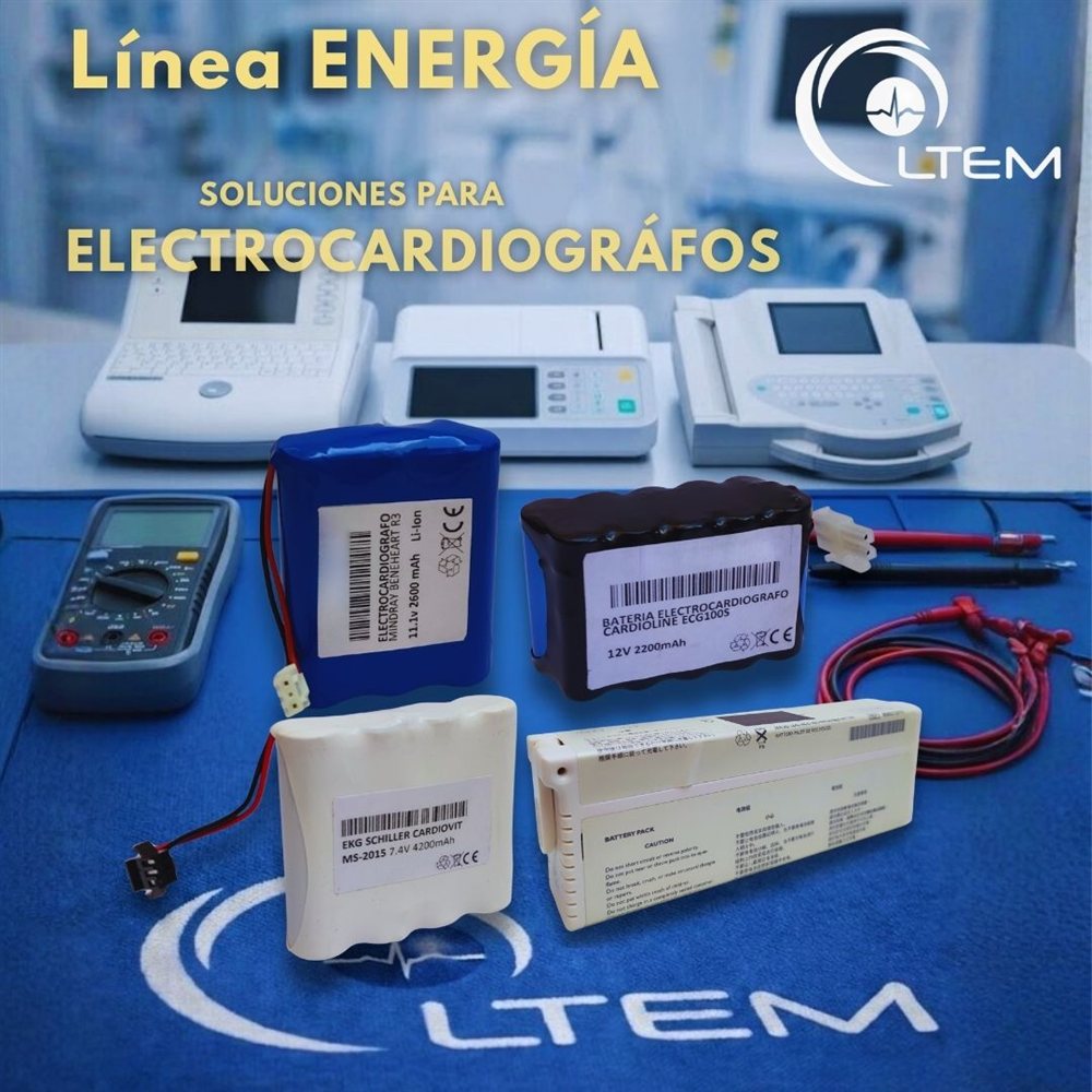 Línea Energía LTEM — baterías para electrocardiógrafos