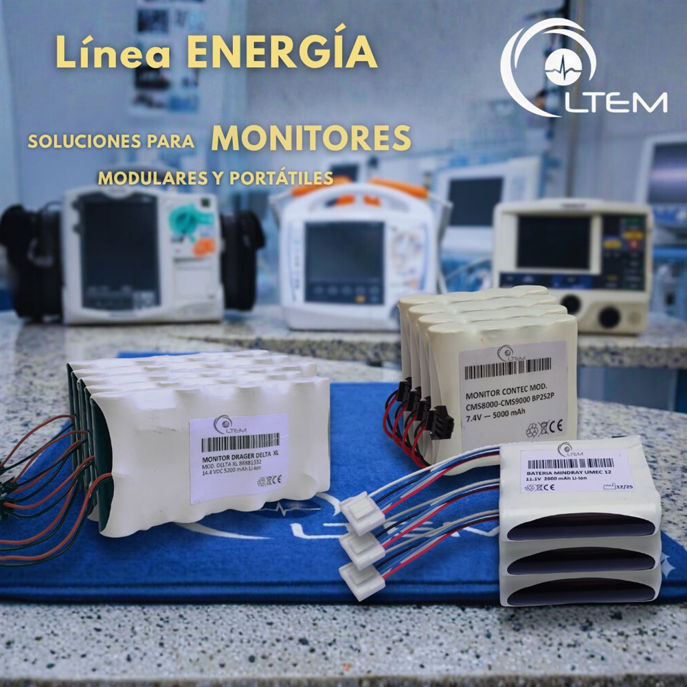 Línea Energía LTEM — baterías para monitores