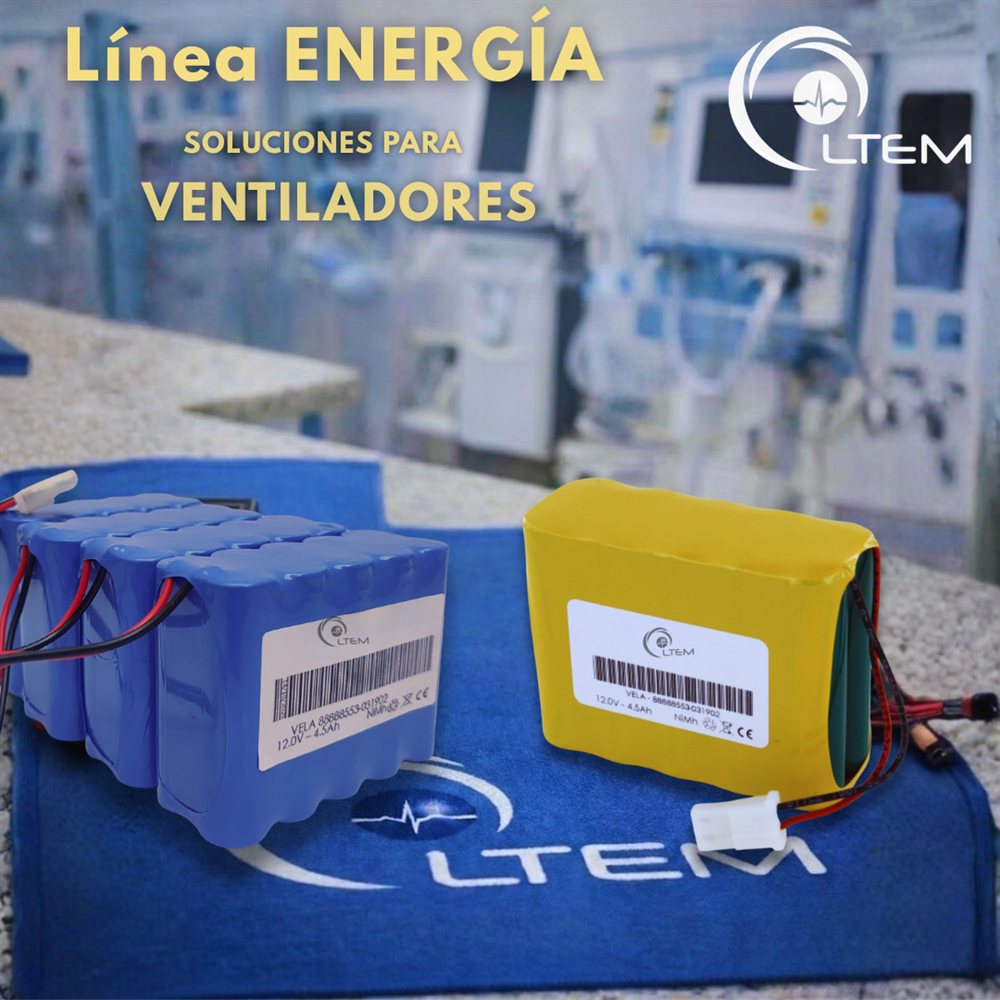 Línea Energía LTEM — baterías para ventiladores