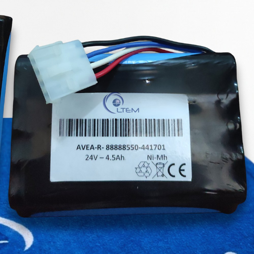 Etiqueta de la batería del AVEA: AVEA-R 88888550-441701, 24V 4.5Ah NiMH