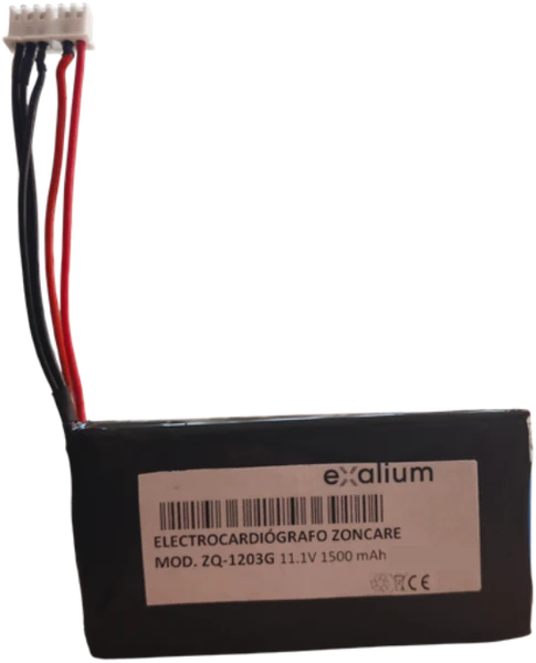 Batería HYLB-2089 de 11.1 V y 1500 mAh para electrocardiógrafo Zoncare ZQ-1203G, foto real sin fondo
