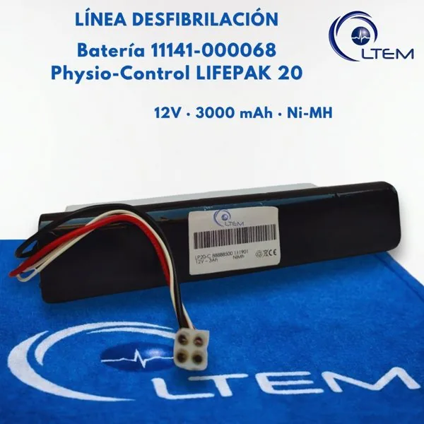 Batería para desfibrilador Physio-Control LIFEPAK 20, foto real