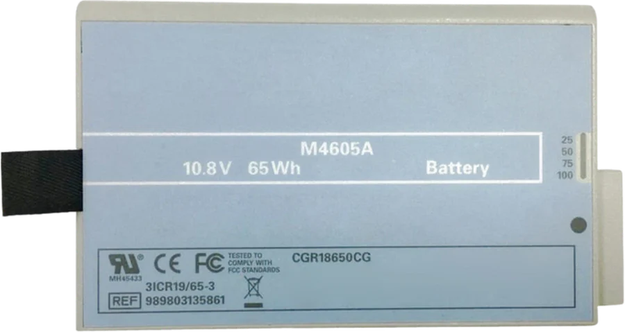 Batería M4605A para monitor Philips IntelliVue MP20 a MP70, foto real sin fondo
