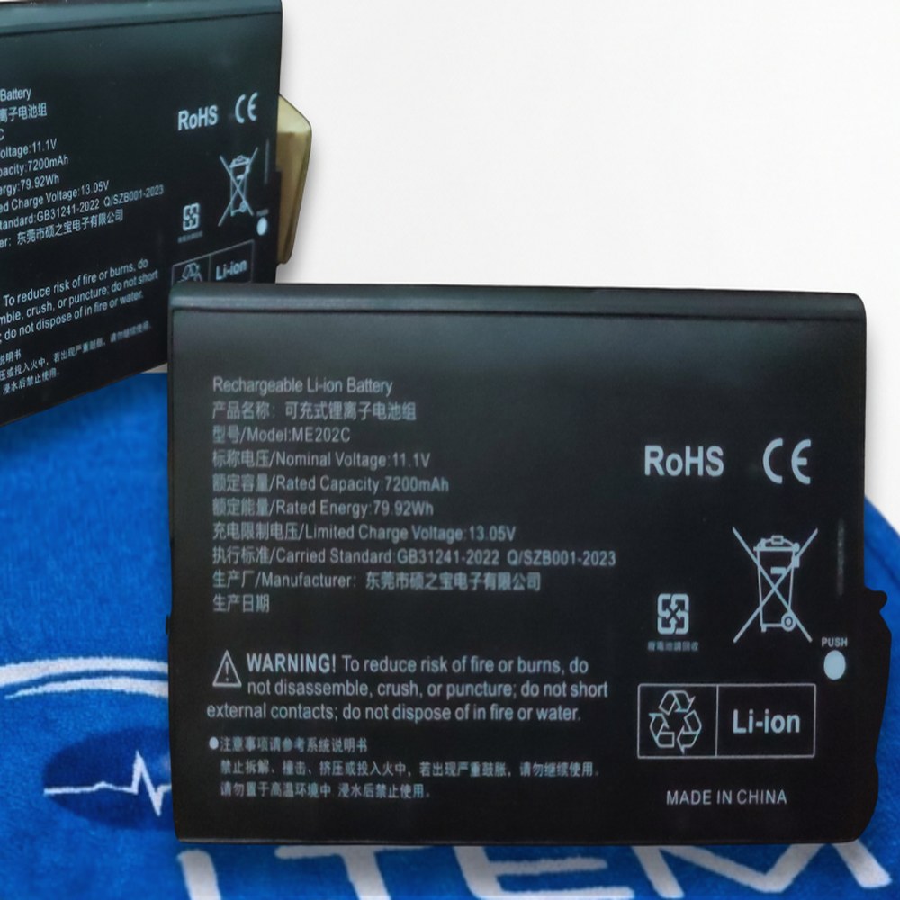Etiqueta de la batería ME202C: 11.1V, 7200mAh, 79.92Wh