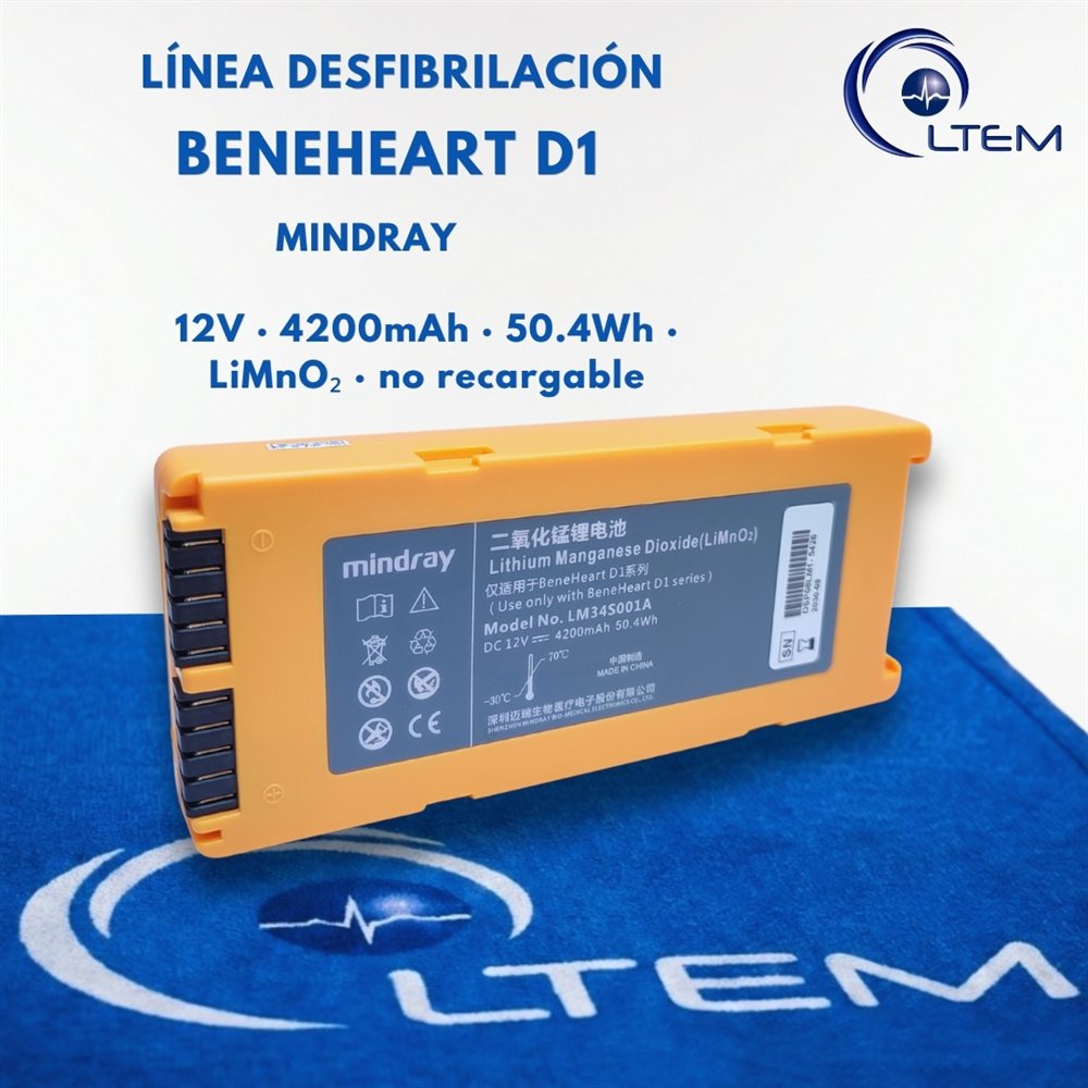 Batería BeneHeart D1 para desfibrilador Mindray BeneHeart D1