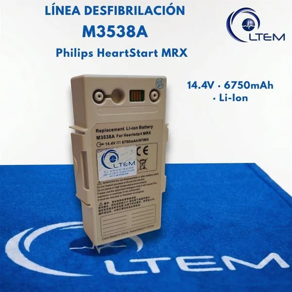 Batería para desfibrilador Philips HeartStart MRx, foto real