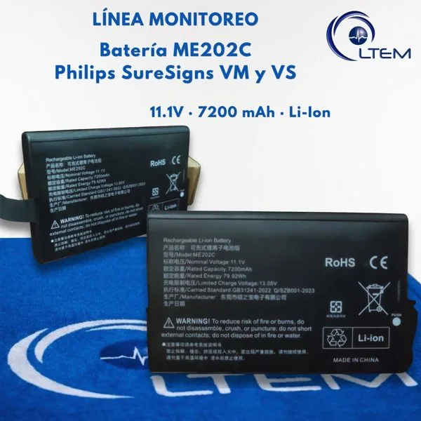 Batería para monitor Philips SureSigns VM y VS, foto real